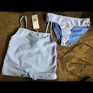 Vinyard vines girls medium suit set (10/12)